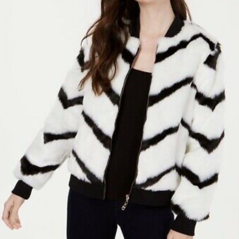 NWT Fuzzy bomber jacket